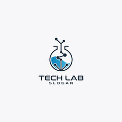 Naklejka premium Tech lab logo vector
