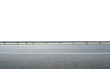 Asphalt road and railings - Powered by Adobe