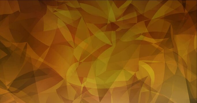 4K looping dark orange video with polygonal shapes. High quality clip in twirl style with gradient. 4K clip for your commercials. 4096 x 2160, 60 fps. Codec Photo JPEG.
