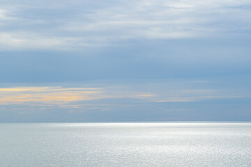 Beautiful sunset in Thailand pattaya ocean sea view.