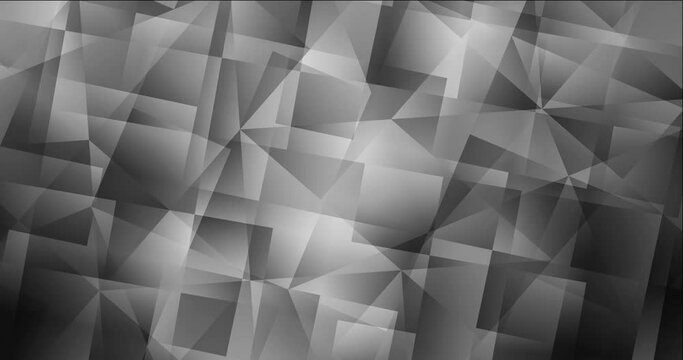 4K looping light gray polygonal flowing video. Flowing colorful lights in motion style with gradient. 4K film business advertising. 4096 x 2160, 60 fps. Codec Photo JPEG.