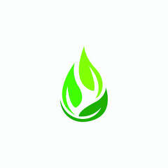 Three green leaf logo