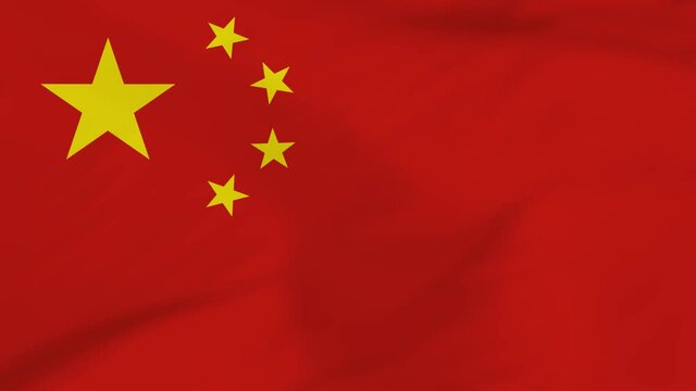 chinese flag in the wind
