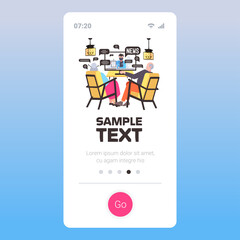 senior couple watching tv news during covid-19 self-isolation coronavirus quarantine protection healthcare concept smartphone screen mobile app copy space vector illustration