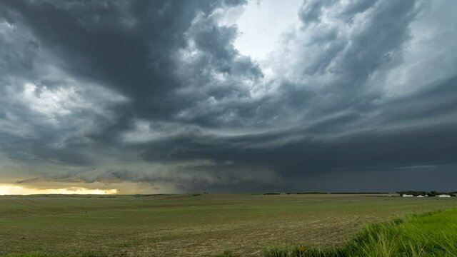 Tornadic Cell over Grassy Field