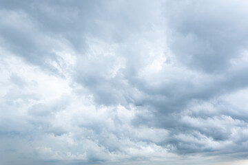 dark storm clouds over city