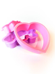 rings on pink background