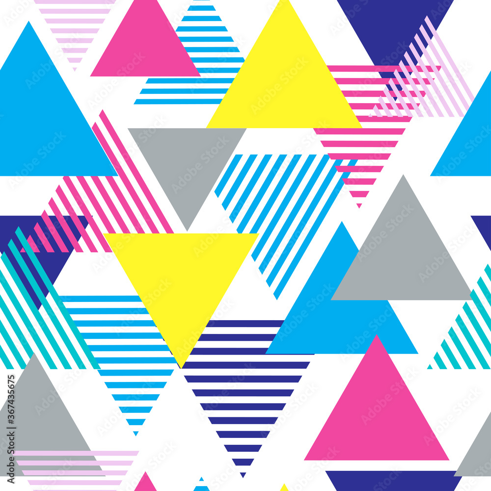 Poster seamless triangle abstract pattern. geometric background