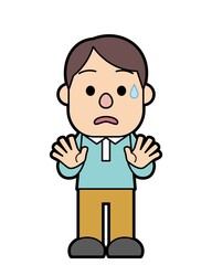 若い 男性 焦る