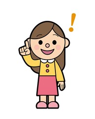 若い 女性 ひらめく