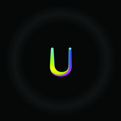 Typo u 3D Neon fonts modern alphabet letters and numbers vector illustration Vector © Anucha