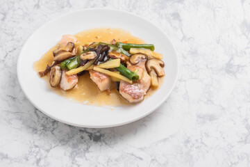 赤魚の中華餡かけ