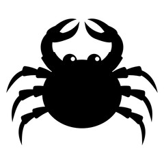 
solid design of crab icon, seafood vector 
