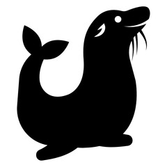 
Modern trendy solid design of fur seal icon
