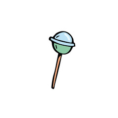 vector sweets blue round lollipop