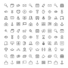 Marketing line icon set.