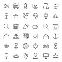 Marketing line icon set.