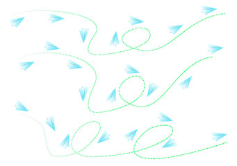 紙飛行機　ビジネス　グラフィック素材