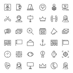 Marketing line icon set.