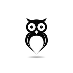 Simple Owl icon with shadow