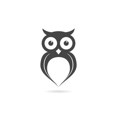 Simple Owl icon with shadow