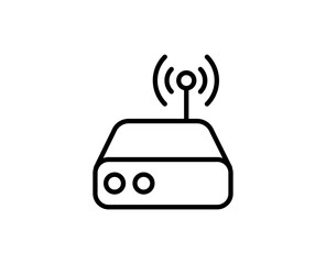 Wifi router line icon