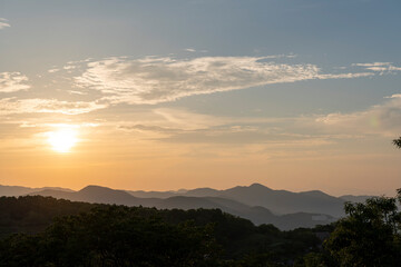 長崎県長崎市　早朝の稲佐山公園から望む風景
