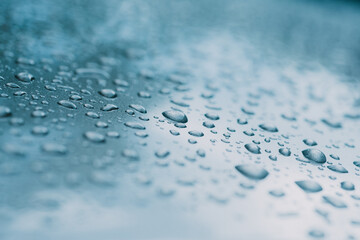 water drops on glass