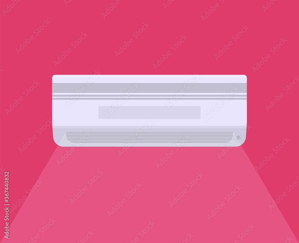 Aufkleber flat vector conditioner isolated on color background
