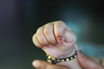 New born baby hand, india