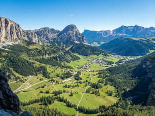 Pisciadu via ferrata of the Sella group near Piz Boe