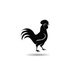 Rooster icon with shadow