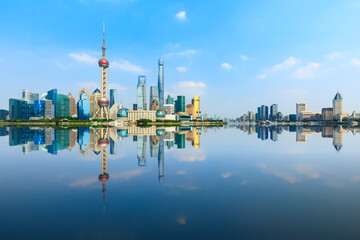 Beautiful Shanghai skyline and commercial buildings,China.