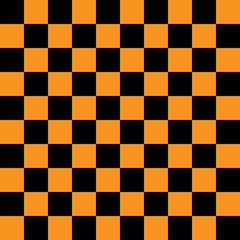 Black and orange squares seamless pattern. Vector illustration.