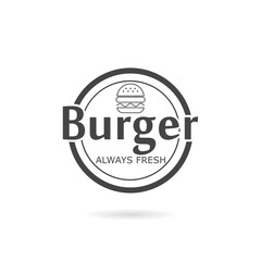 Burger icon with shadow