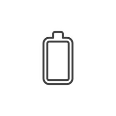 Battery power line icon. linear style sign for mobile concept and web design. Battery charging outline vector icon. Symbol, logo illustration. Vector graphics