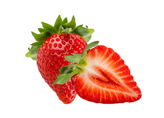 trawberry isolated on white background with clipping path