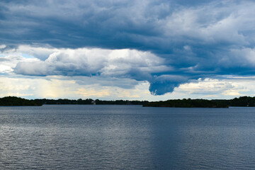 clouds over the lake