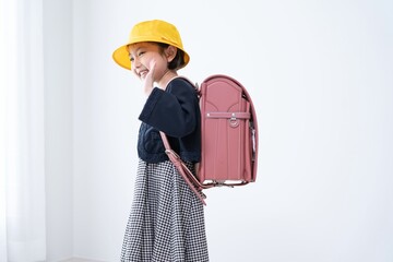 子供　入学式　ポートレート　ランドセル