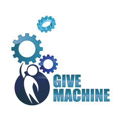 Gear Machine Logo Vector