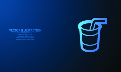 tea on blue abstract background.