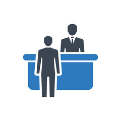 Information desk icon ( vector illustration )