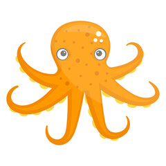 Fototapeta premium Icon of octopus, a soft bodied, eight limbed mollusc 