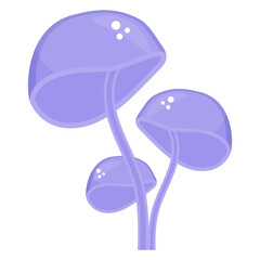 
Flat design of underwater mushroom, underground threadlike aquatic body
