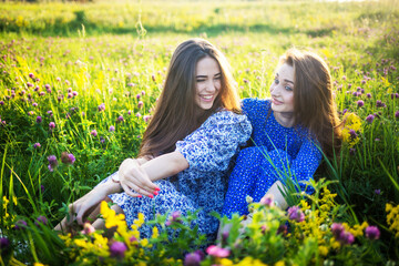 two young european girls