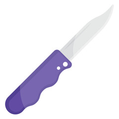 
Icon of cutting tool, knife in editable trendy style 
