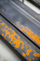 rust on iron metal box