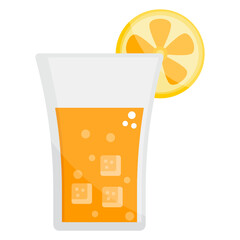 
Fruit juice vector design, fizzy drink in flat design 
