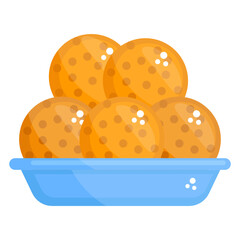 
Indian sweet icon in trendy flat style 
