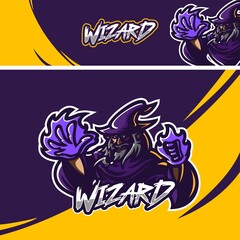 wizard premium mascot logo template
